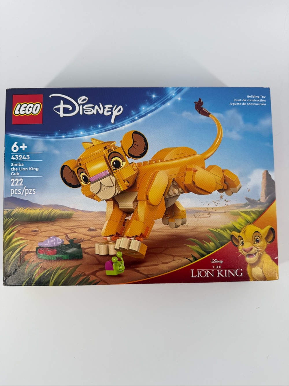 Lego Disney Simba The Lion King Cub 43243 Building Toy Set 222 Pcs New Ages 6+